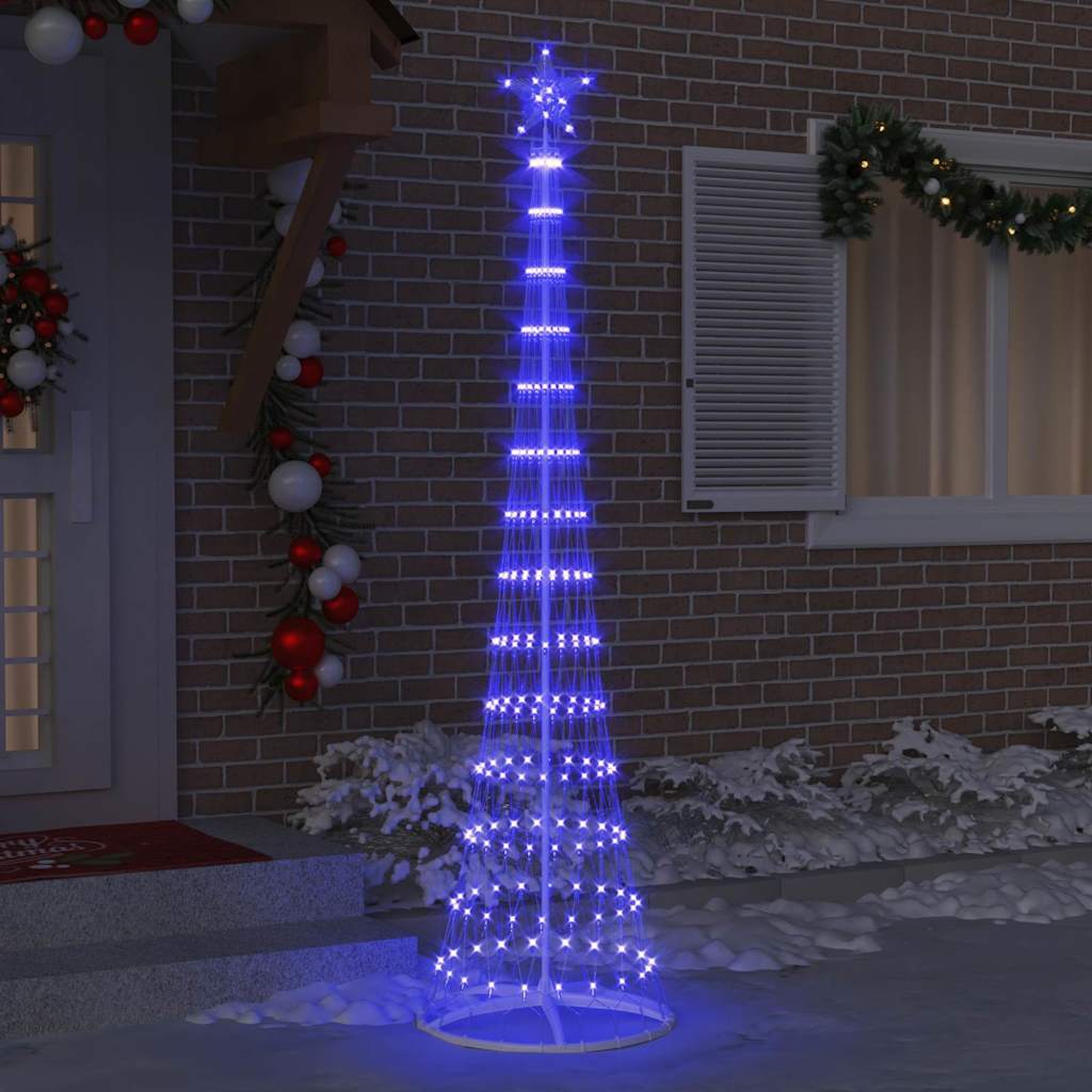LED Christmas Tree with 290 LEDs Blue 70 x 70 x 250 cm Metal